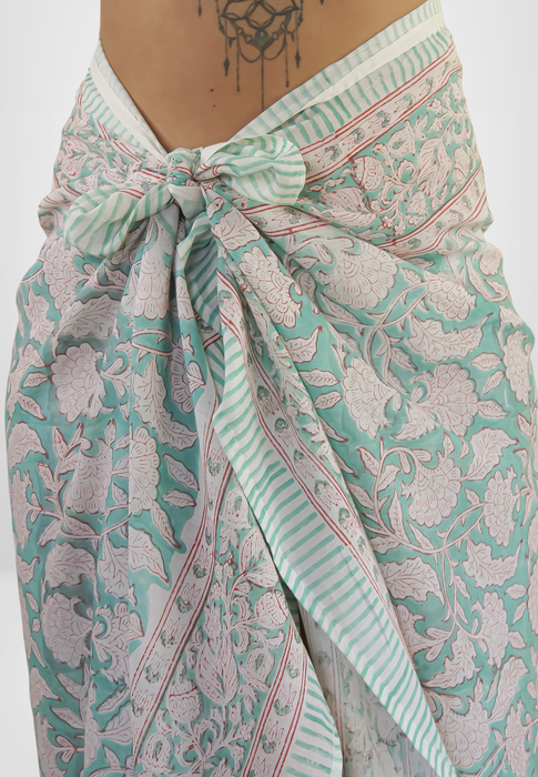 Turquoise Paisley Beach Wrap by Bombay Sunset