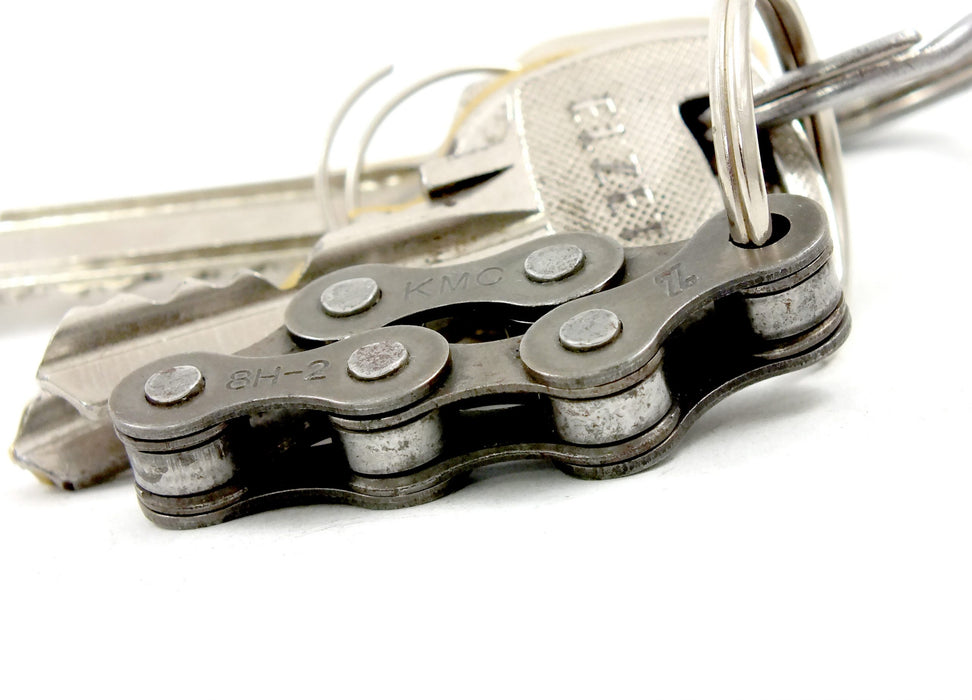Bike Key Chain “6”, made of Bike Chain, black