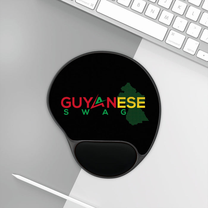 Guyanese Swag Guyana Map Mouse Pad With Wrist Rest