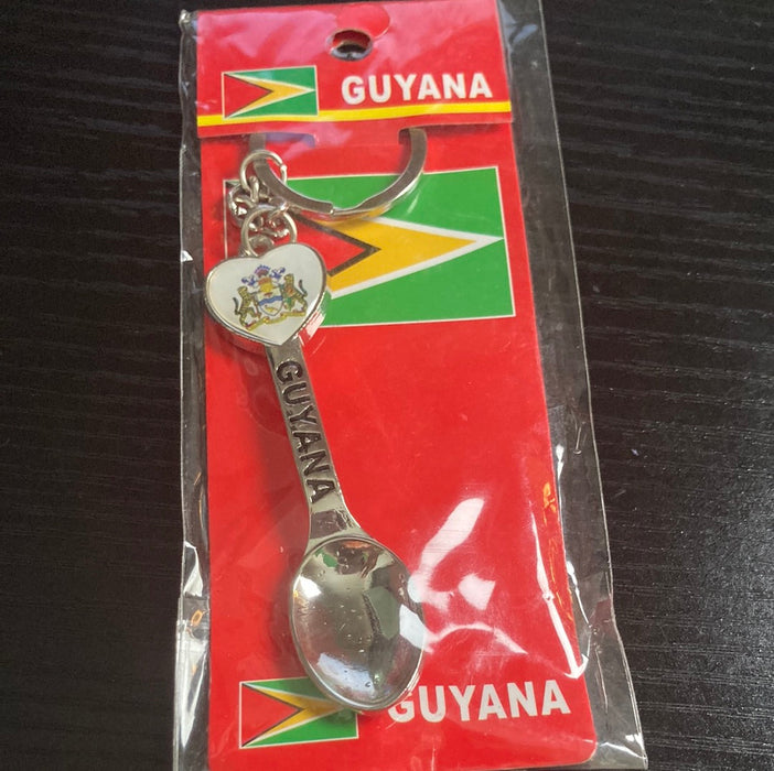 Guyana coat of arms spoon keychain