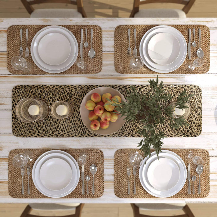 Seagrass Table Runner | Rustic Table Centerpiece for Dining Room- Coffee Table Jute Braided Table Runners