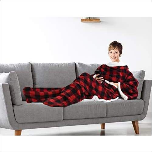 Snuggle Wrap Throw Red Blanket Robe