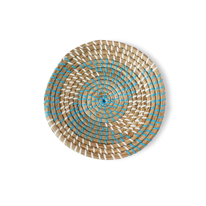 Seagrass Woven Wall Basket | Rustic Boho Decor Wall Hanging for Home Decoration and Display (9.8")